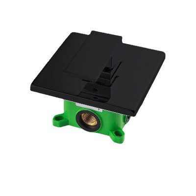 Wholesale black copper concealed wall water mixing valve cold and hot three-way bathroom shower shower switch