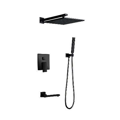 Cross border special for embedded concealed wall embedded box shower valve black hot and cold shower shower shower set