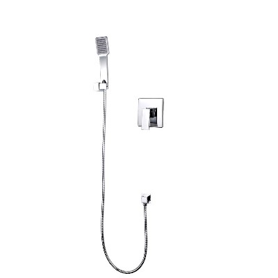 Cross border special copper cold and hot pressurized water mixing valve with hand-held concealed shower faucet set